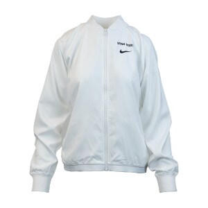 womens nike white bomber jacket zip